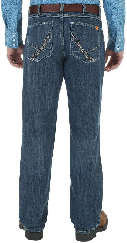 شلوار جین مردانه رانگلر ریگز ورک ویر 20X FR مدل بوت کات وینتیج، نارنجی