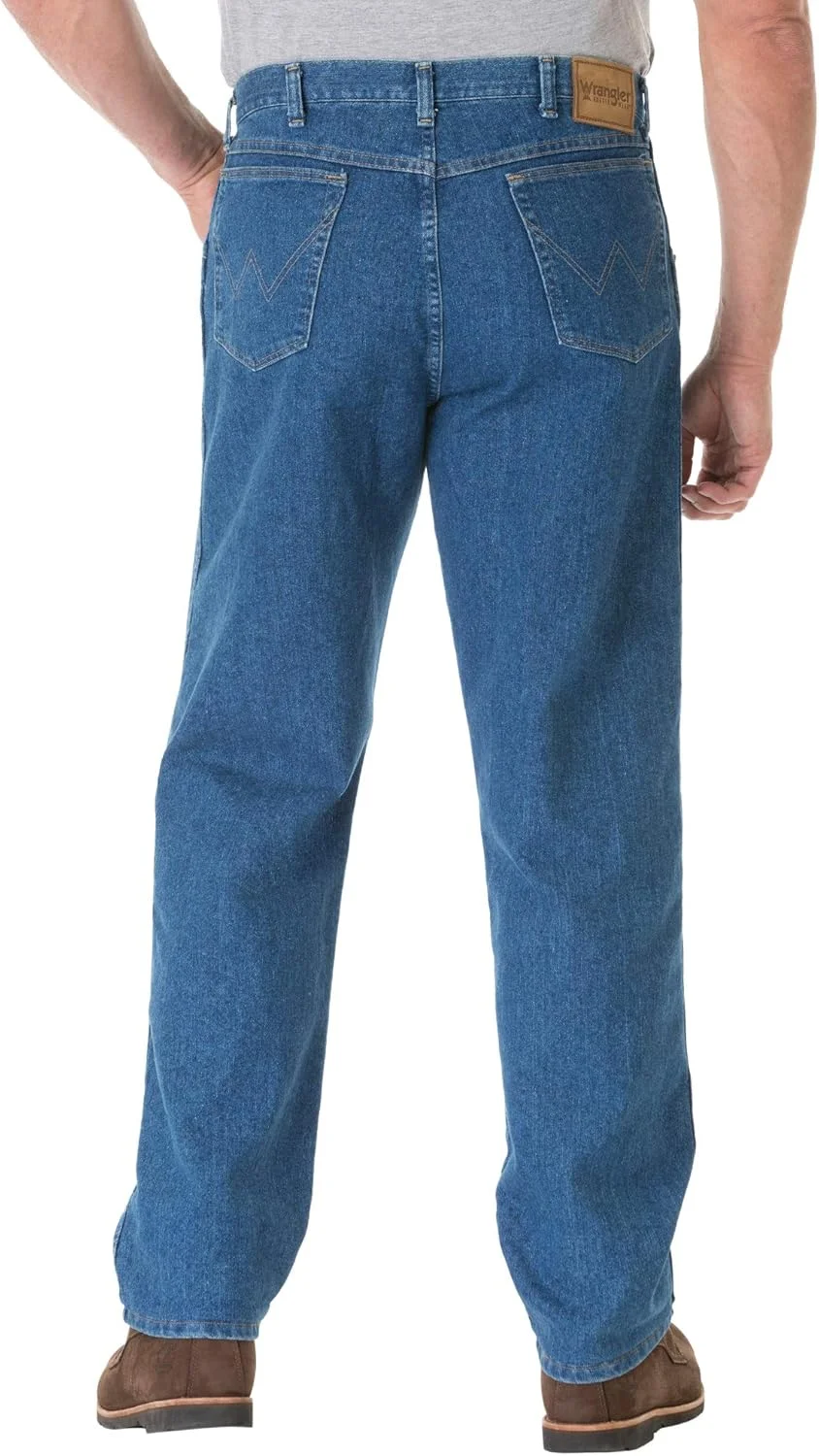 شلوار جین مردانه رانگلر مدل مقاوم با فیت معمولی و کشی