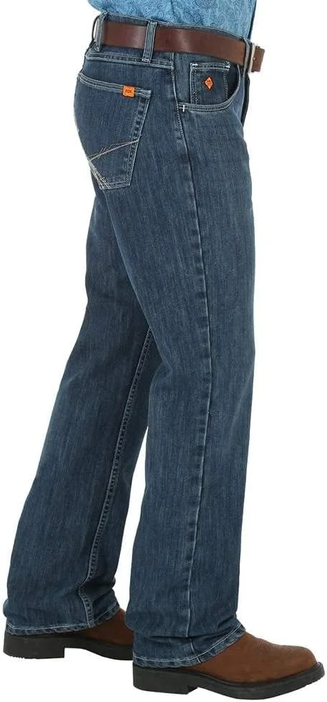 شلوار جین مردانه رانگلر ریگز ورک ویر 20X FR مدل بوت کات وینتیج، نارنجی