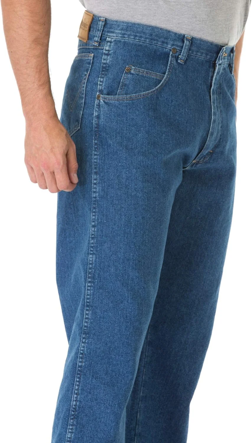 شلوار جین مردانه رانگلر مدل مقاوم با فیت معمولی و کشی