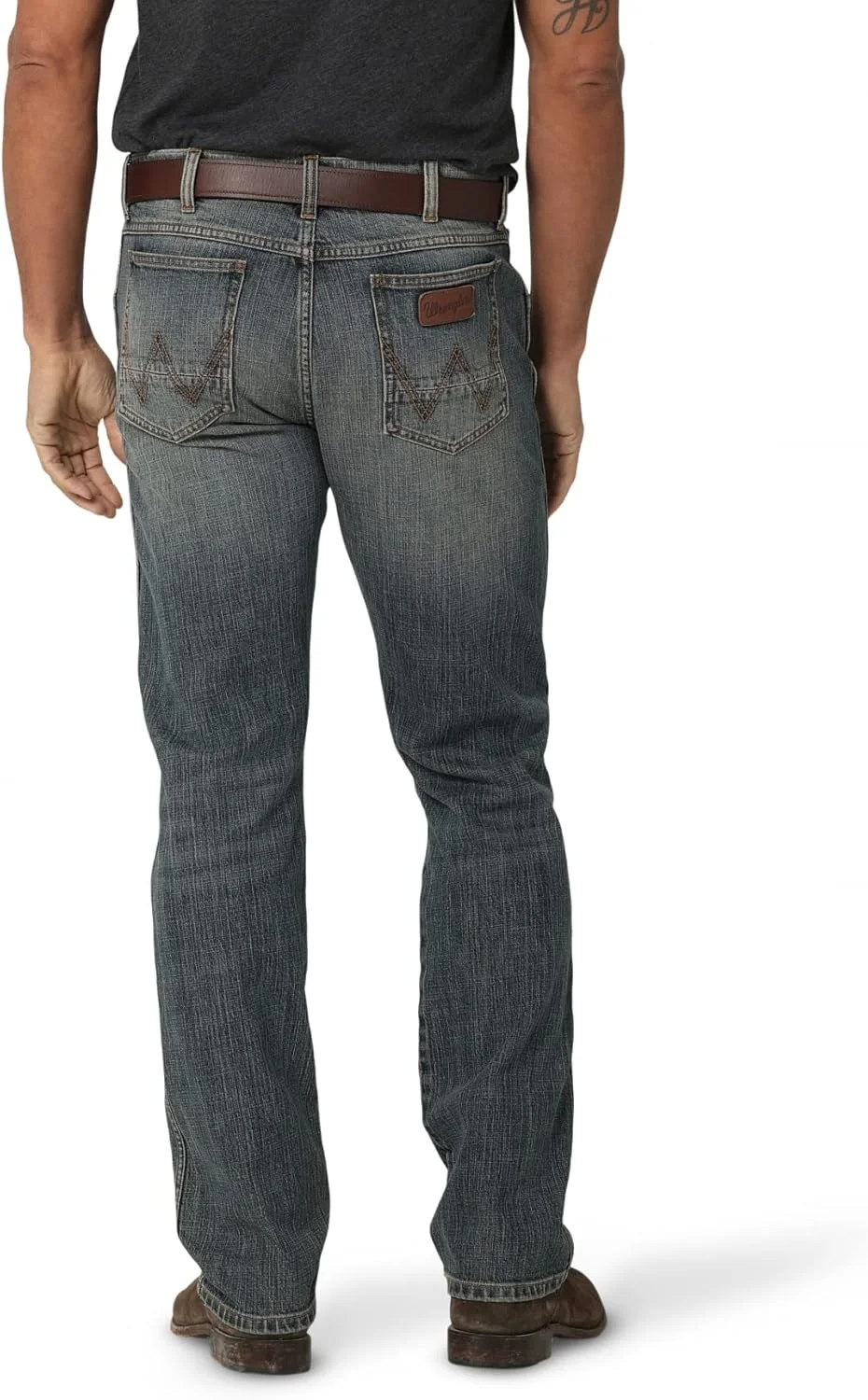 شلوار جین مردانه رانگلر مدل Retro Slim Fit Straight Leg، Dark Knight Stretch، سایز 38W x 32L شلوار جین مردانه رانگلر مدل Retro Slim Fit Straight Leg، Dark Knight Stretch، سایز 38W x 32L