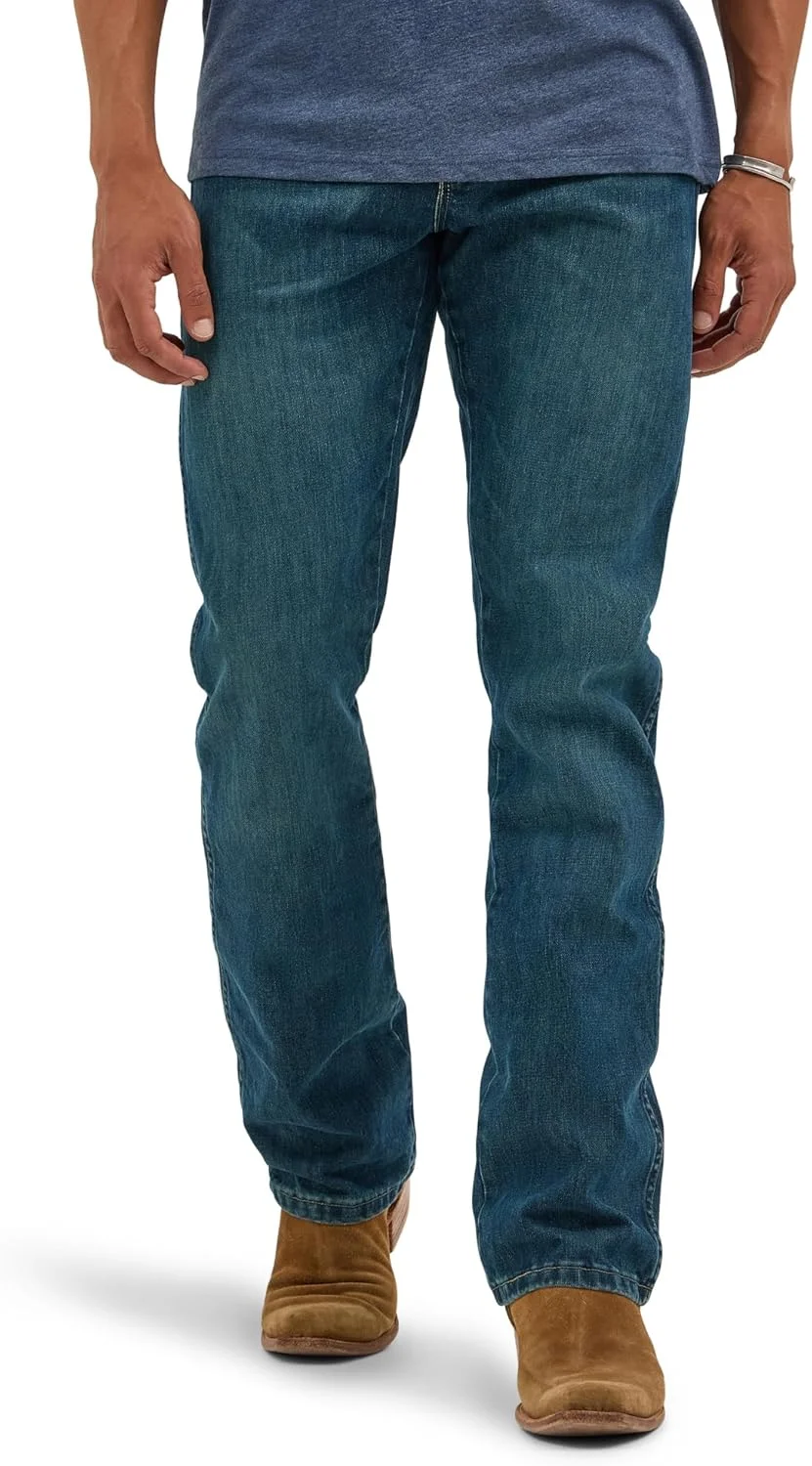 شلوار جین مردانه رترو اسلیم فیت دمپا بوت کات