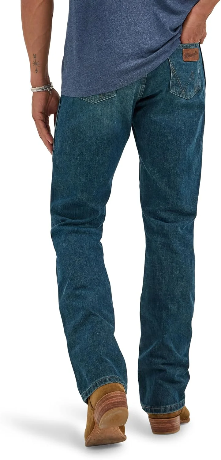 شلوار جین مردانه رترو اسلیم فیت دمپا بوت کات