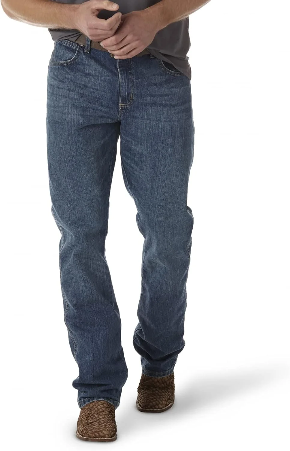 شلوار جین مردانه رترو با فاق راحت و مدل بوت‌کات