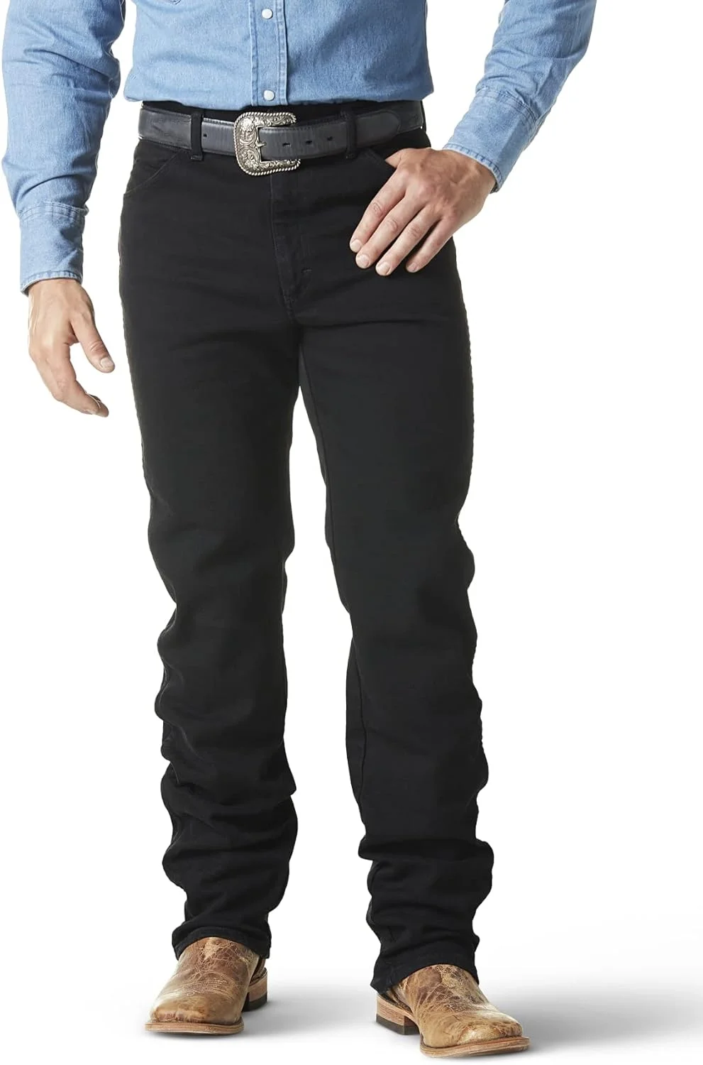 شلوار جین مردانه بزرگ و قد بلند رانگلر مدل Cowboy Cut Active Flex Original Fit