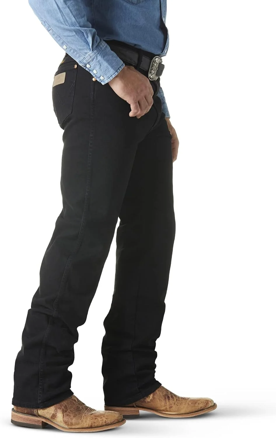 شلوار جین مردانه بزرگ و قد بلند رانگلر مدل Cowboy Cut Active Flex Original Fit