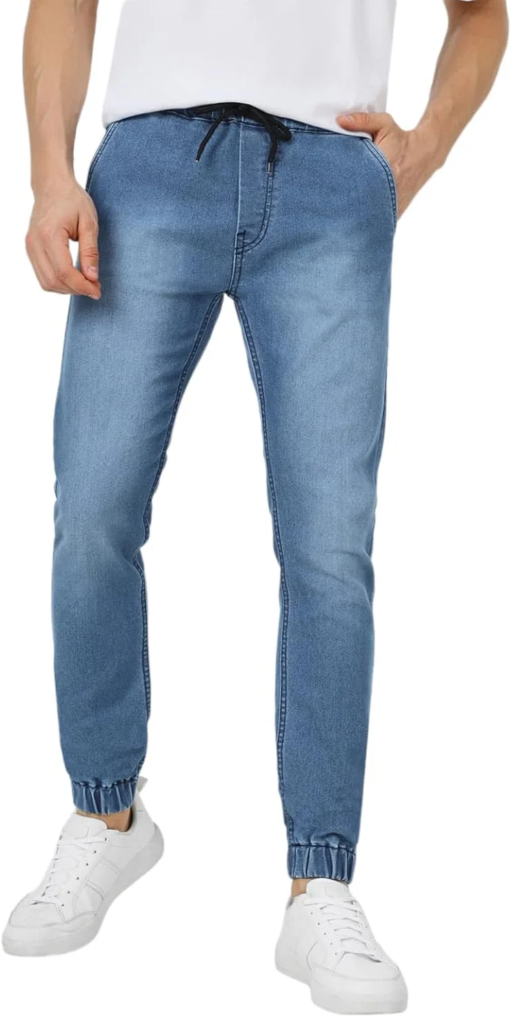 شلوار جاگر مردانه اوربانو فشن مدل اسلیم آبی روشن