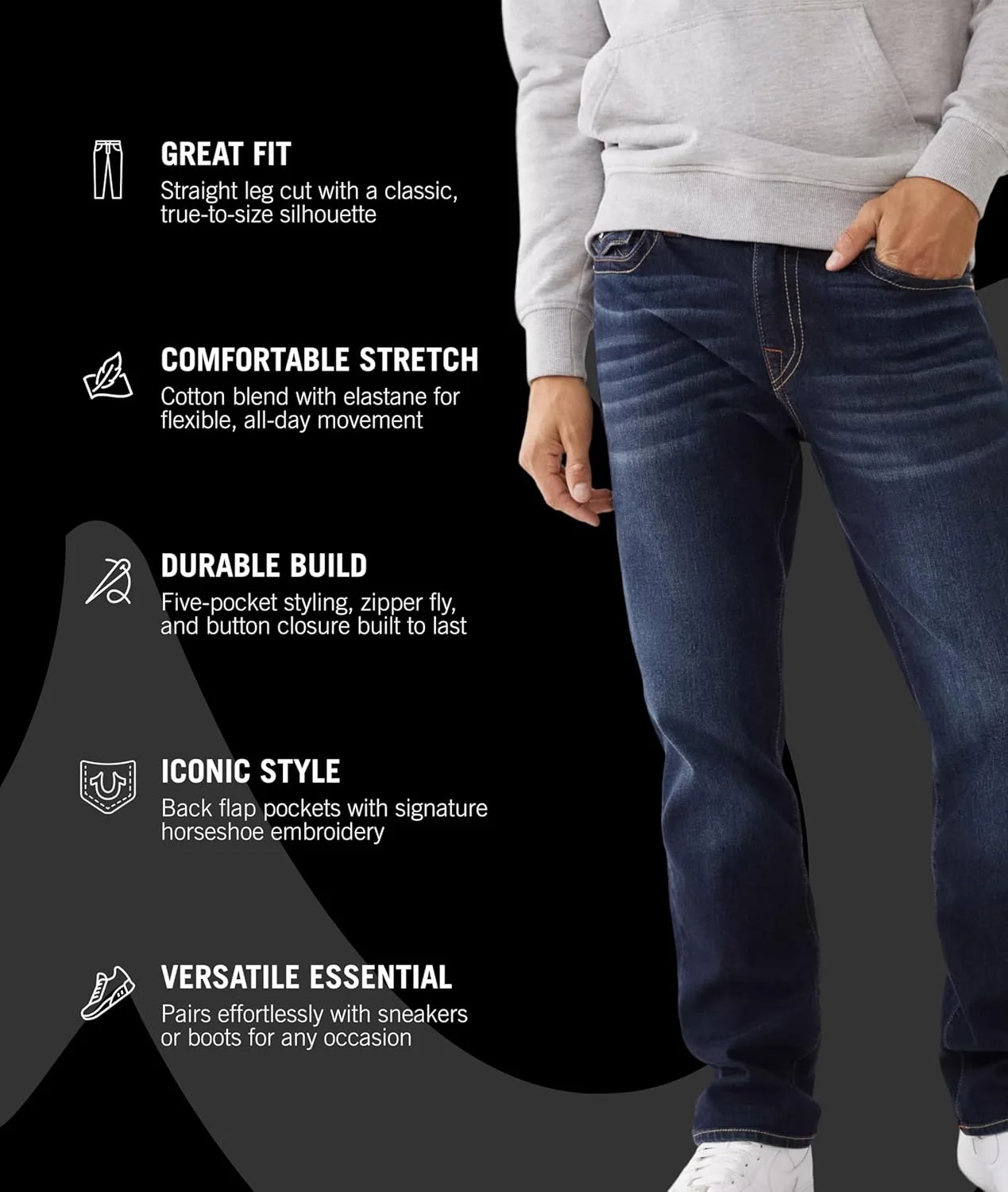 شلوار جین مردانه راسته مدل ریکی