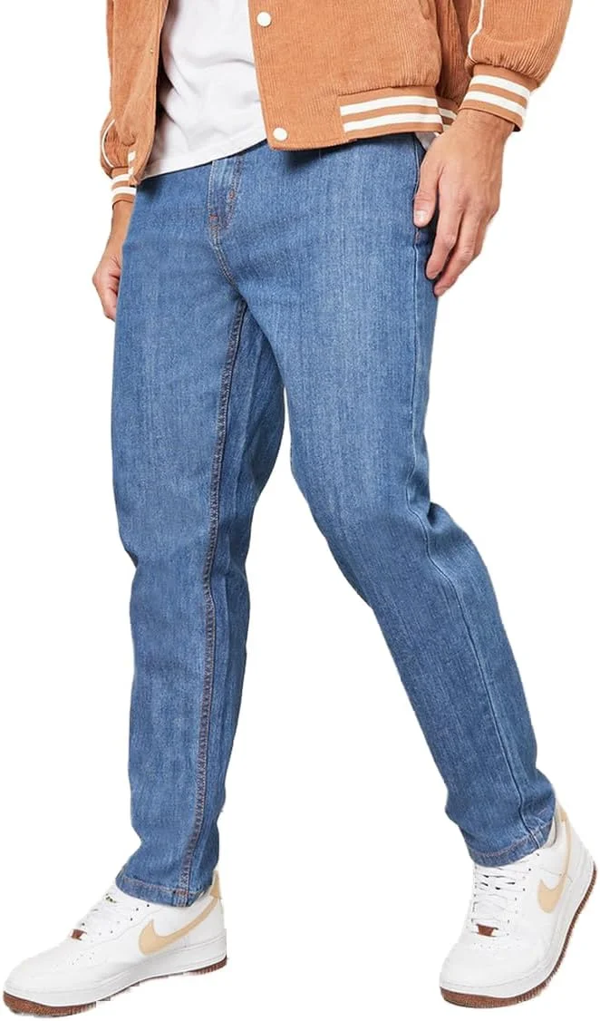 شلوار جین راسته فیت معمولی استایلی