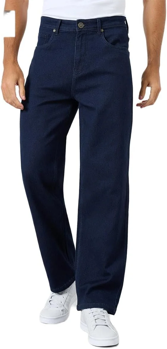 شلوار جین مردانه استایلی، فاق متوسط، مدل آزاد