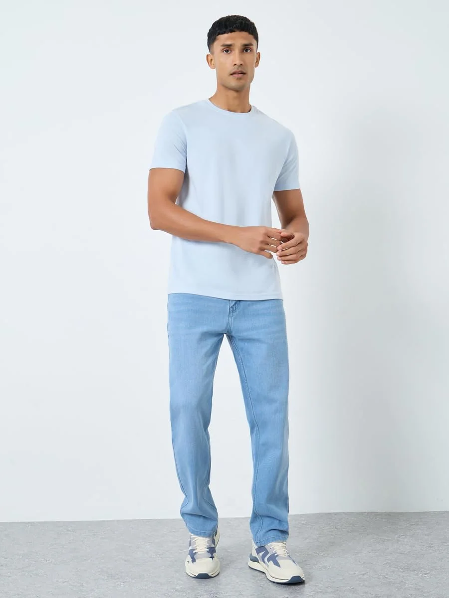 شلوار جین مردانه استایلی، فاق متوسط، مدل راسته