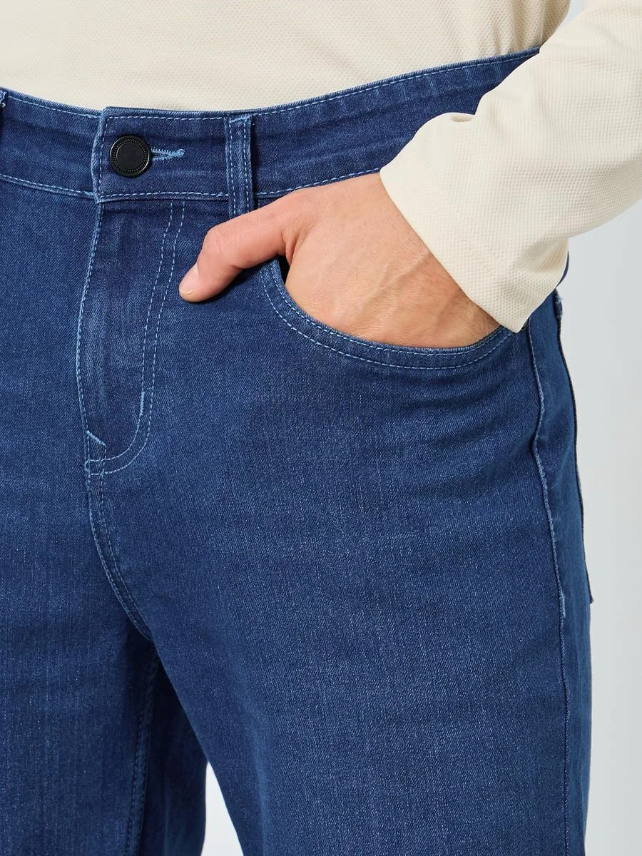 شلوار جین مردانه استایلی با فاق متوسط و تن خور معمولی