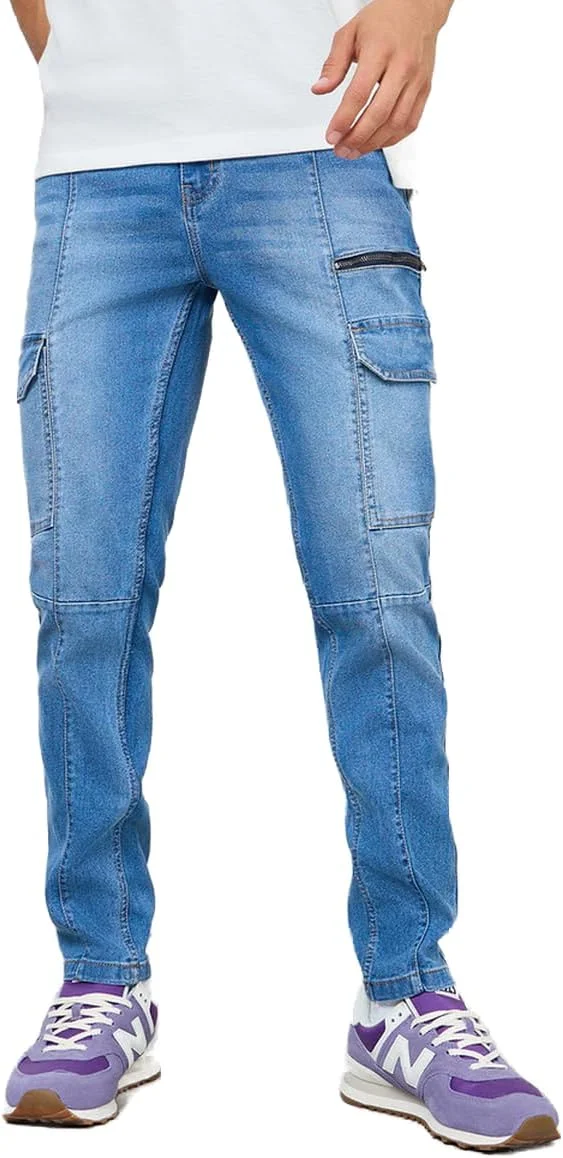 شلوار جین باربری Slim Fit مردانه با جزئیات پنل