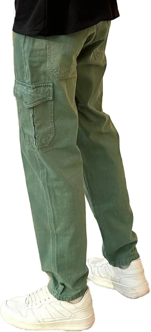 شلوار جین مردانه استایلی، جیب دار، راسته