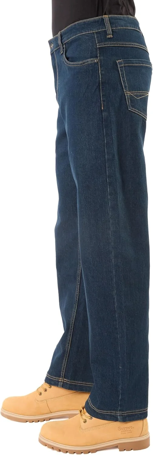 شلوار جین کار مردانه سایز بزرگ Smith's Workwear، کشی، مدل 5 جیب (تک)