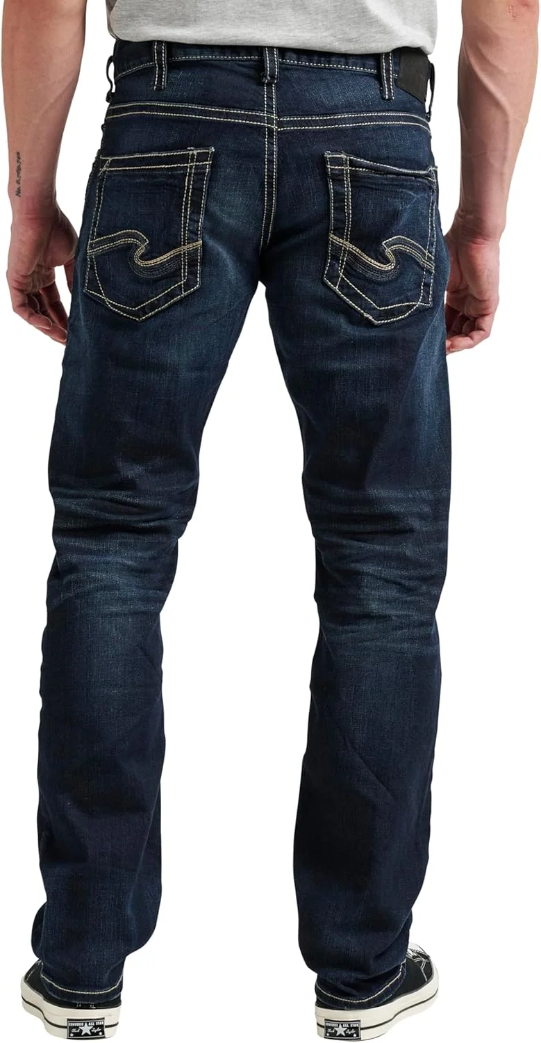 شلوار جین مردانه سیلور جینز مدل ادی با فاق بلند و فرم پاچه باریک