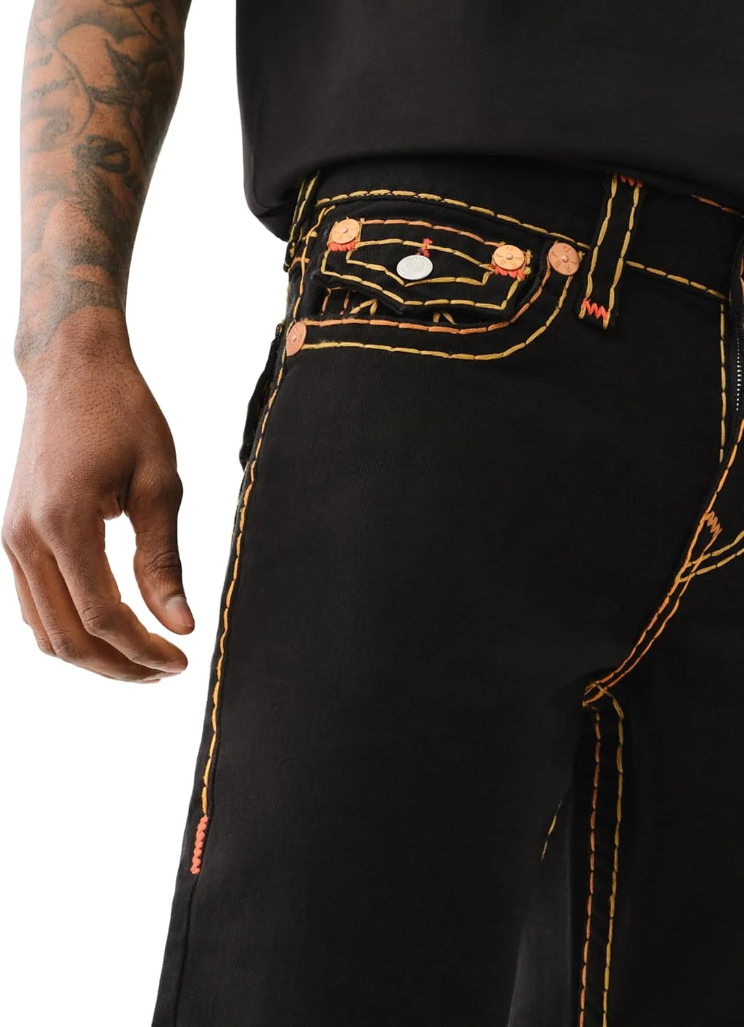 شلوار مردانه ترو ریلیجن مدل ریکی سوپر تی فلپ 1/2 اینچ