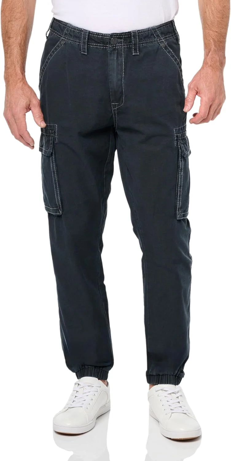 شلوار جاگر مردانه کارگو Big T True Religion - غیر جین - مشکی جت