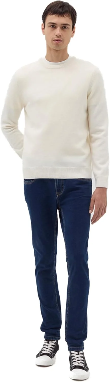 شلوار جین مردانه OVS مدل Super-Skinny-Fit کشی، سایز 46، آبی