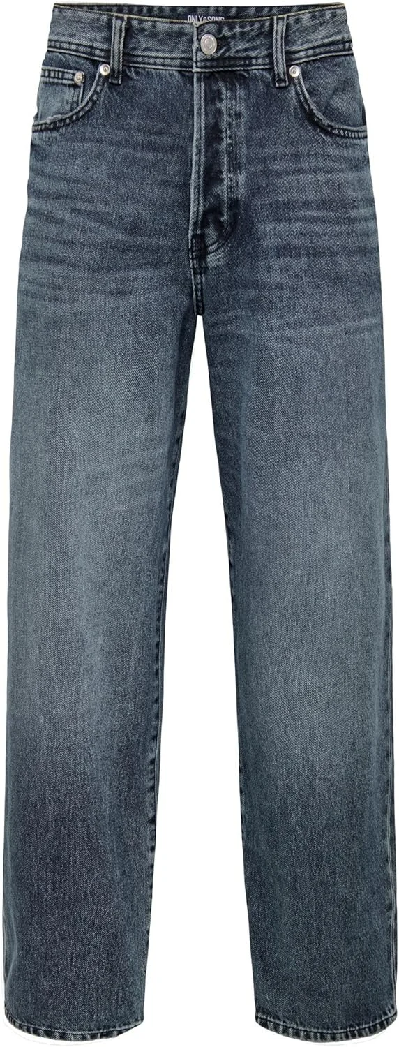 شلوار جین مردانه Only & Sons مدل Onsfade Loose آبی مشکی 2333 Tai Dnm (تک عددی)