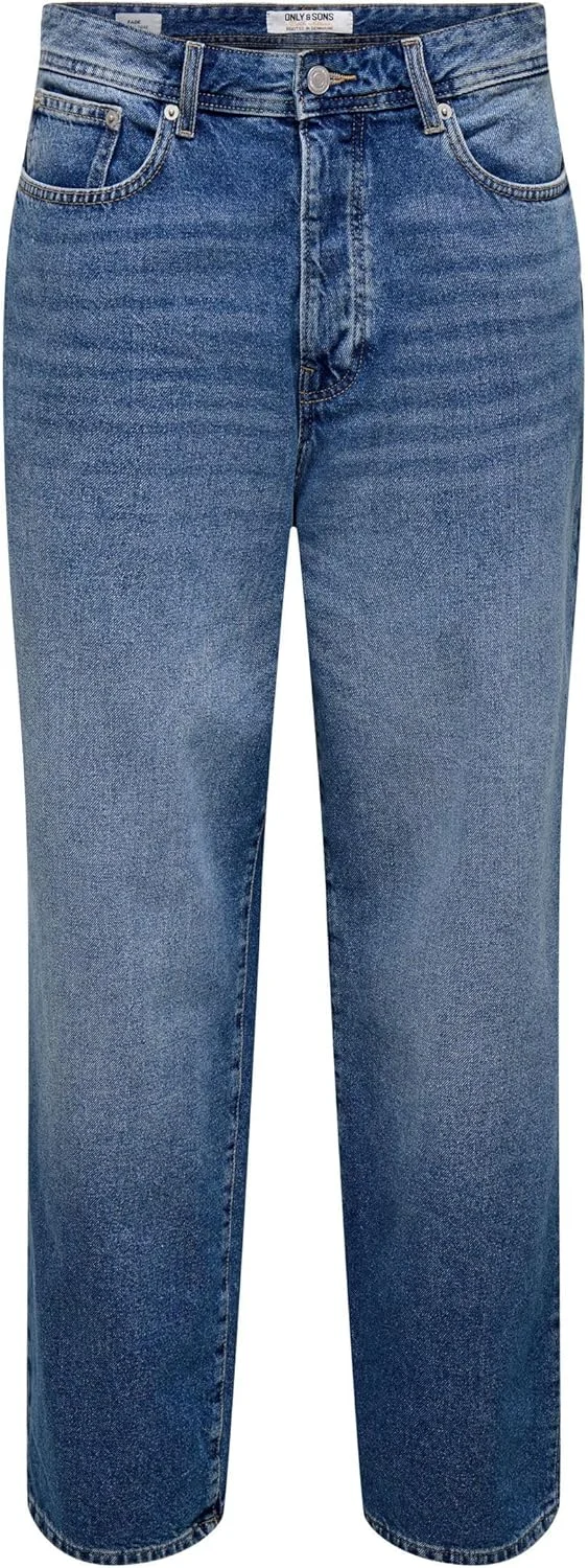 شلوار جین مردانه Only & Sons مدل Onsfade Loose Box Tai Dnm Mu Otl (تک عددی)