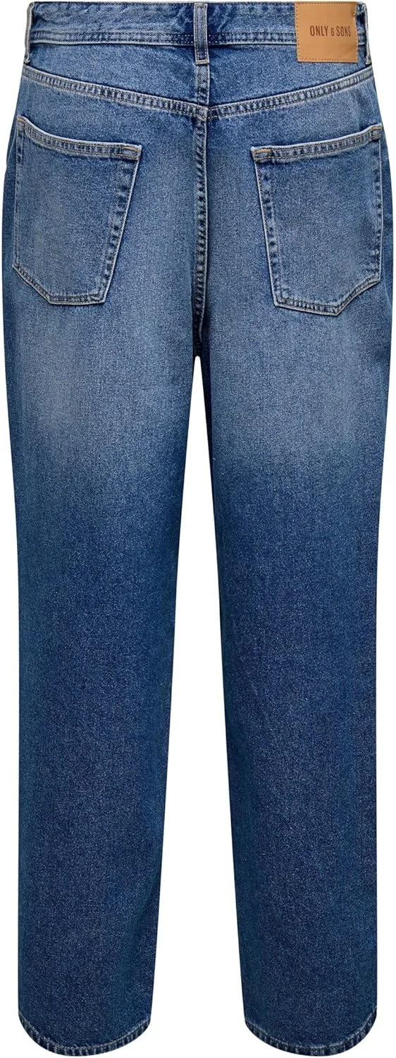 شلوار جین مردانه Only & Sons مدل Onsfade Loose Box Tai Dnm Mu Otl (تک عددی)