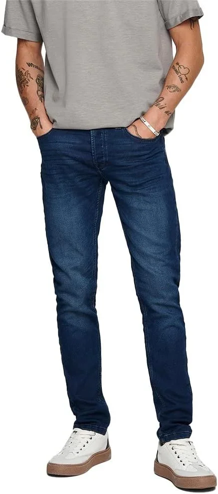 شلوار جین مردانه اسلیم فیت مدل ONSLOOM SLIM DB JOG 3631 PIM DNM NOOS از Only & Sons (تک عددی)