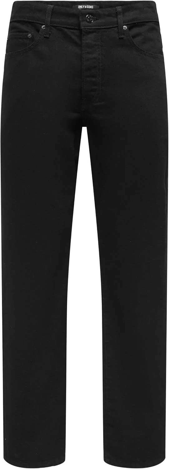 شلوار جین مردانه Only & Sons مدل Onsedge Str Stay Black 3425 Azg Dnm Noos (تک عددی)