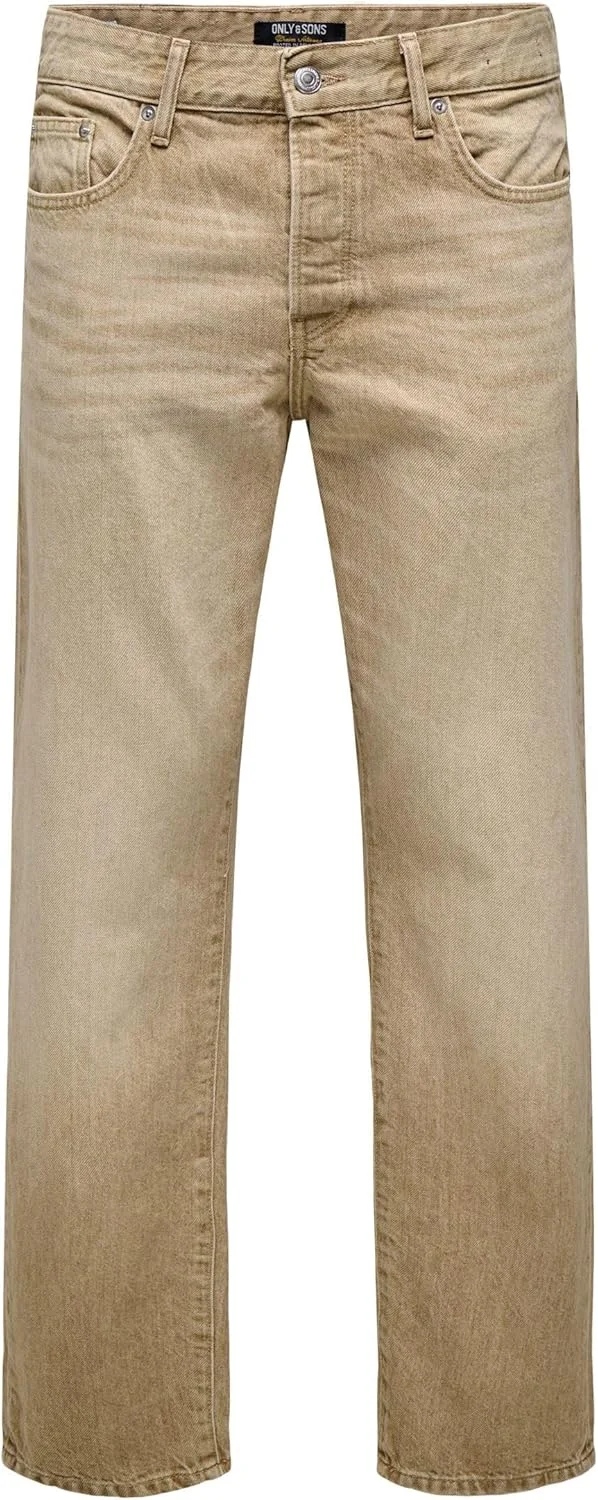 شلوار جین مردانه نرمال کات ONLY & SONS مدل ONSEDGE با فاق متوسط و برش راسته