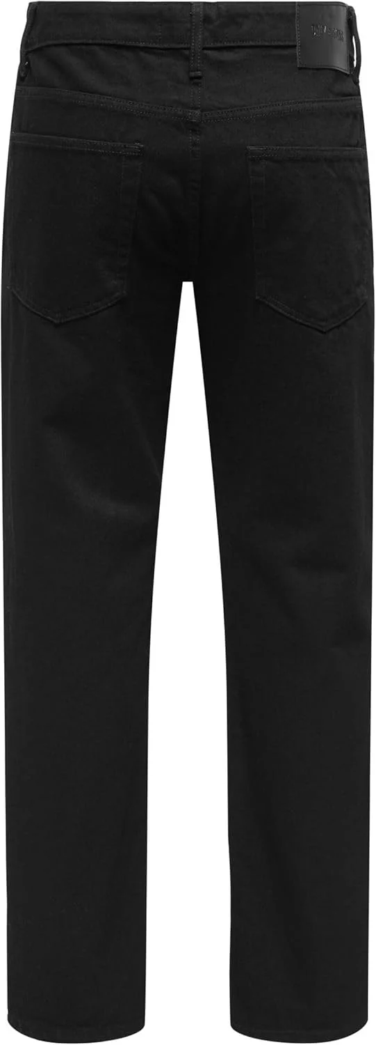 شلوار جین مردانه Only & Sons مدل Onsedge Str Stay Black 3425 Azg Dnm Noos (تک عددی)