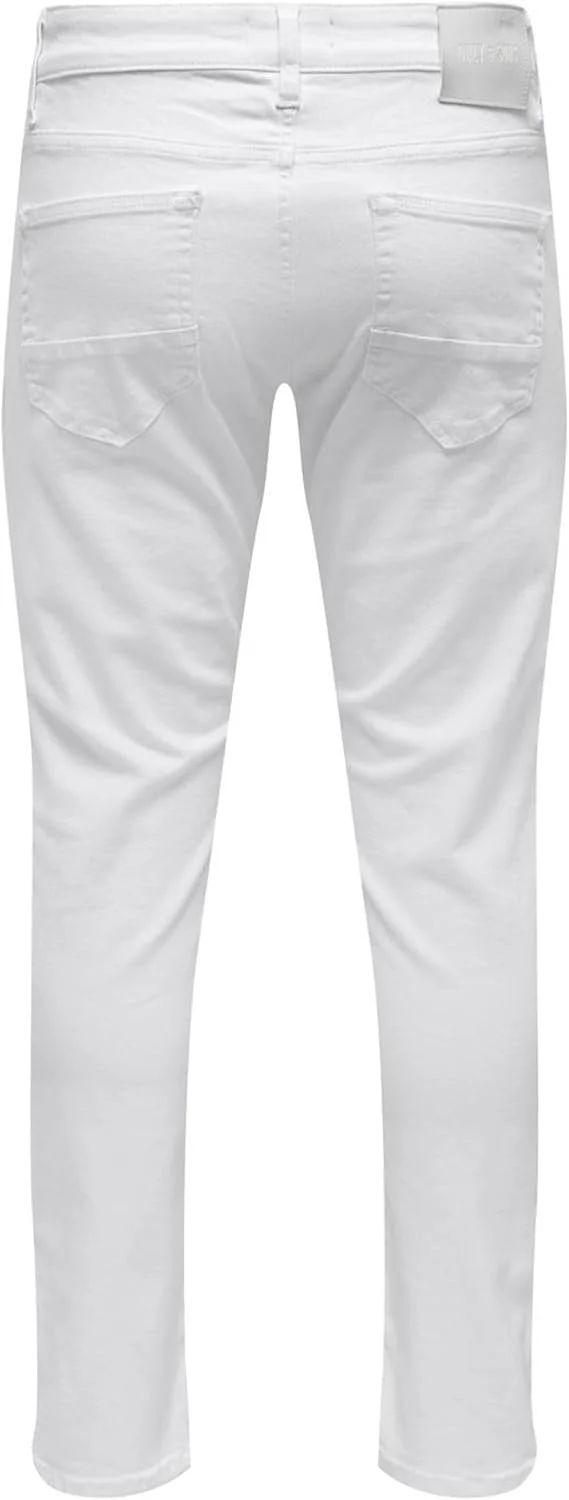 شلوار جین مردانه اسلیم فیت سفید مدل Onsloom از برند ONLY & SONS