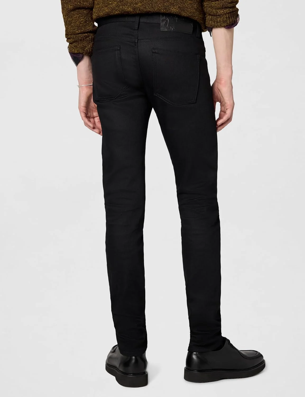 شلوار جین مردانه نیکد اند فیمس مدل Super Guy Slim Fit با پارچه کشی لبه دار مشکی کبرا