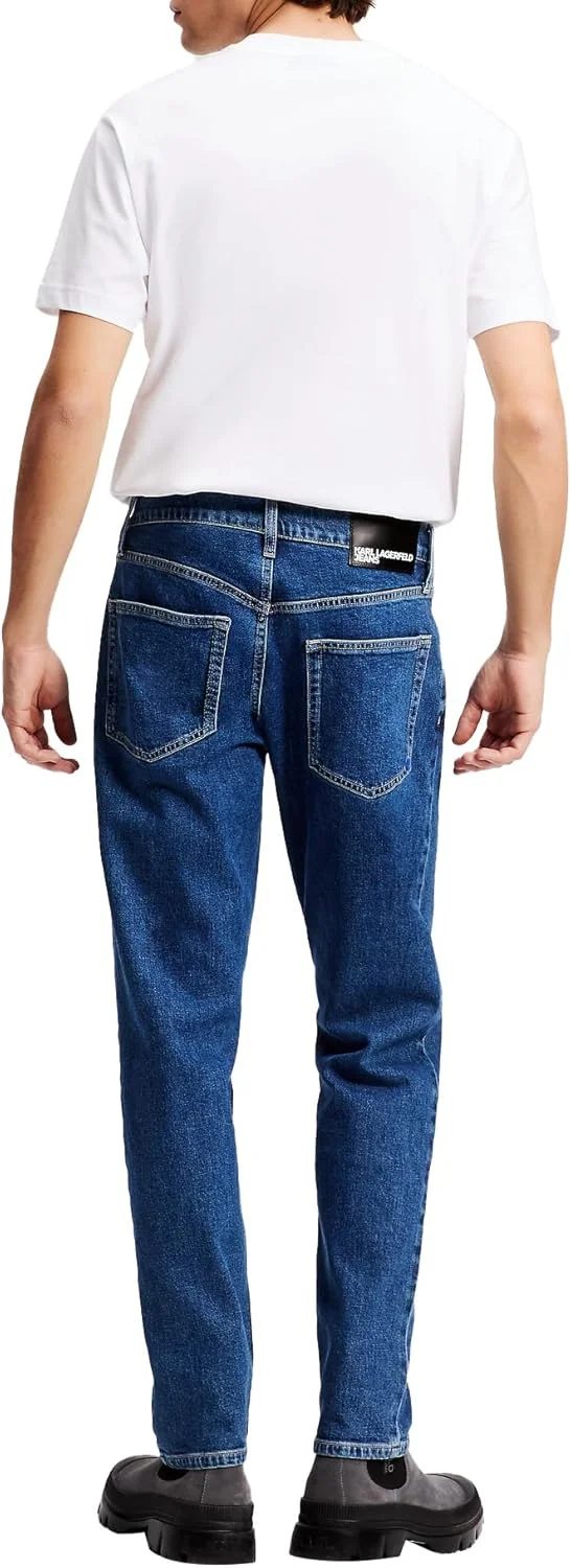 شلوار جین مردانه کارل لاگرفلد مدل دنیم مخروطی
