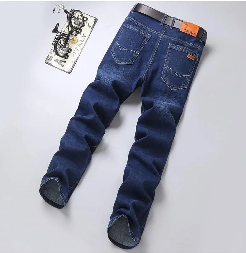 شلوار جین مردانه KKAERDIYA، مدل راسته و راحت، مناسب برای کار و استفاده روزمره، با پارچه کشی کلاسیک