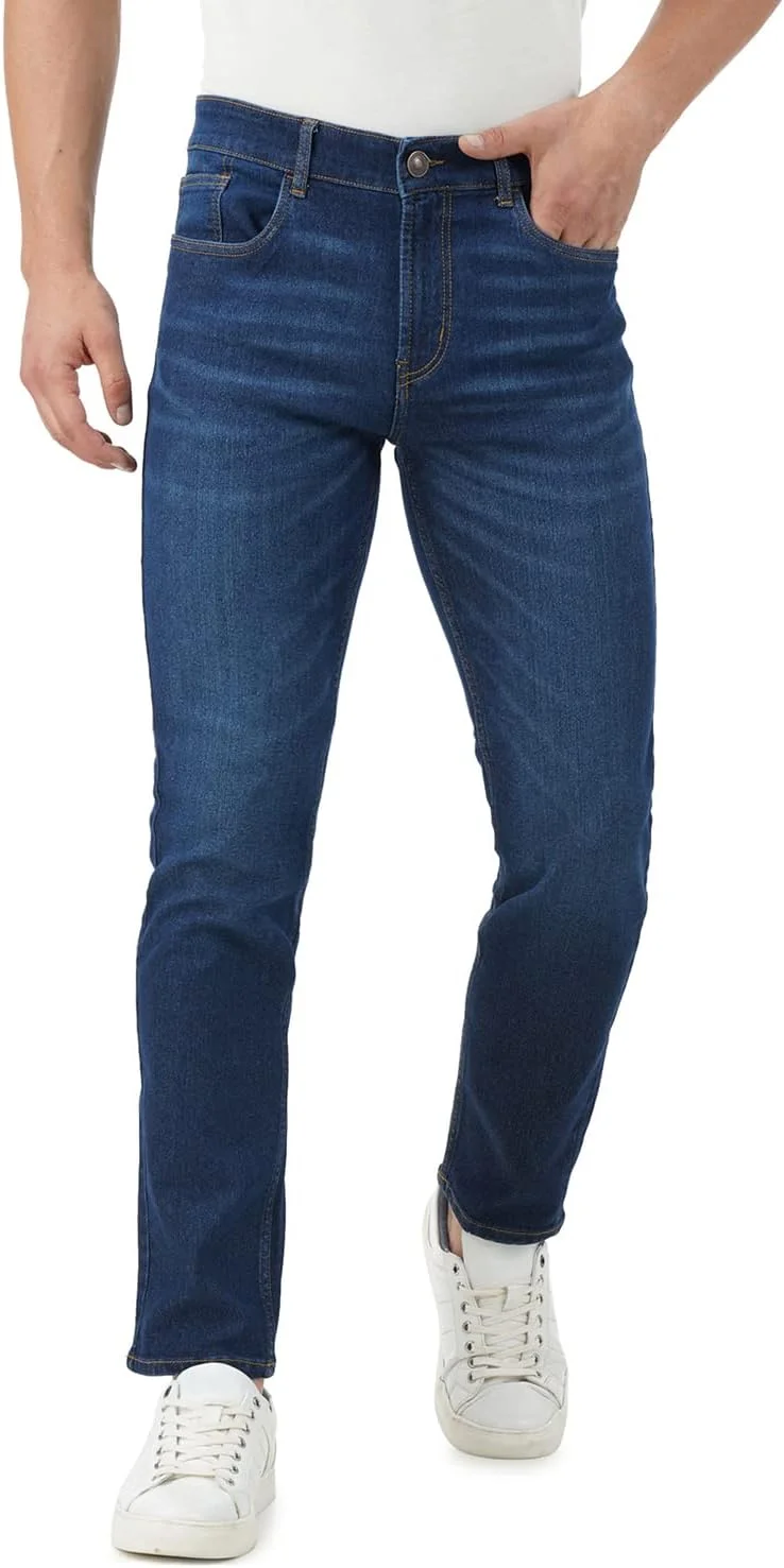 شلوار جین مردانه INKD، فیت معمولی، فاق متوسط (نیلی - یاقوت کبود سوپر، سایز 36)، آبی