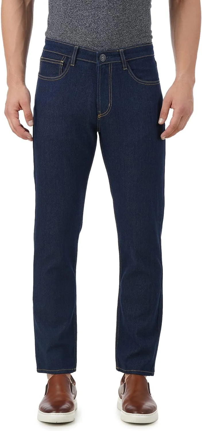 شلوار جین مردانه INKD با دوخت متضاد و فیت معمولی کشسان