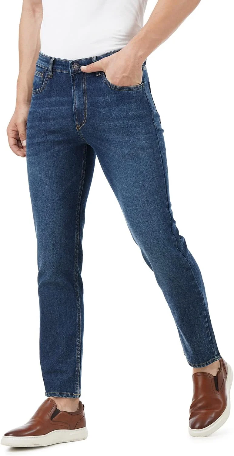 شلوار جین مردانه INKD با دوخت متضاد و فیت معمولی کشسان شلوار جین مردانه INKD با دوخت متضاد و فیت معمولی کشسان