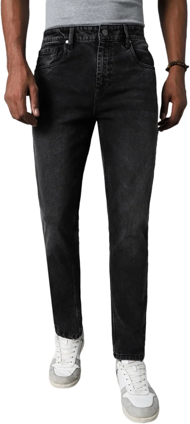 شلوار جین مشکی مردانه HIGH STAR، راسته و کشی؛ مناسب برای استفاده روزمره (شلوار جین راسته، شلوار جین کشی)