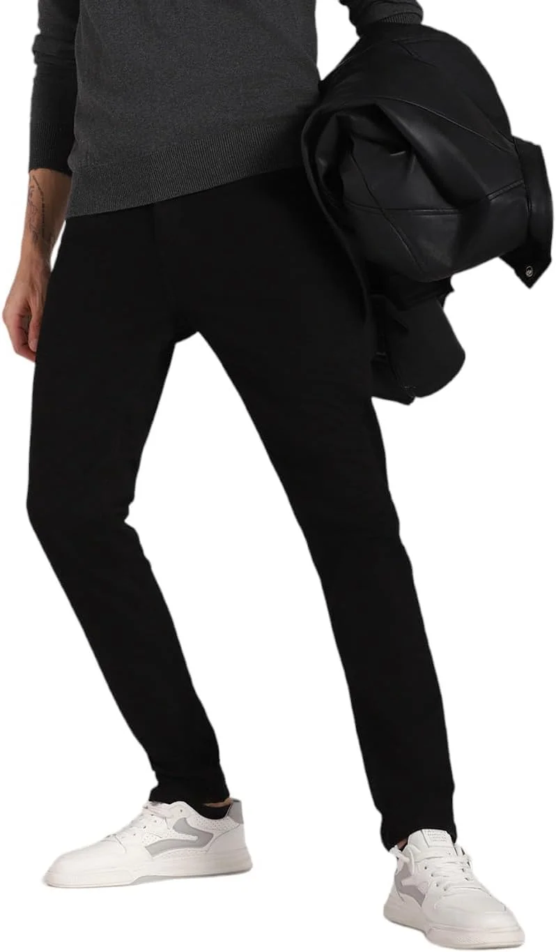 شلوار جین مشکی مردانه HIGH STAR، با فیت اسلیم و کشسان؛ مناسب برای استفاده روزمره (جین اسلیم فیت، جین کشی، فاق متوسط)