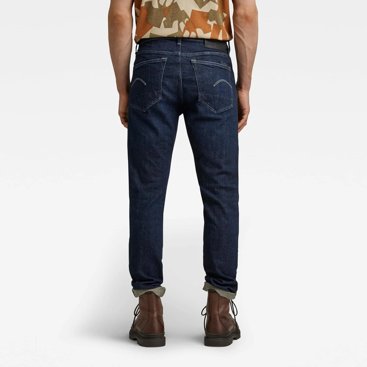 شلوارک جین مردانه اسلیم 3301 جی-استار راو