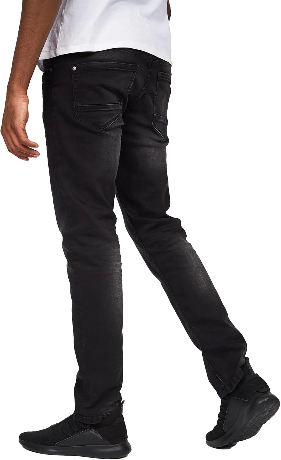 شلوار جین مردانه باریک و کشی کراس‌هچ (قد 38) (سنگ‌شور)