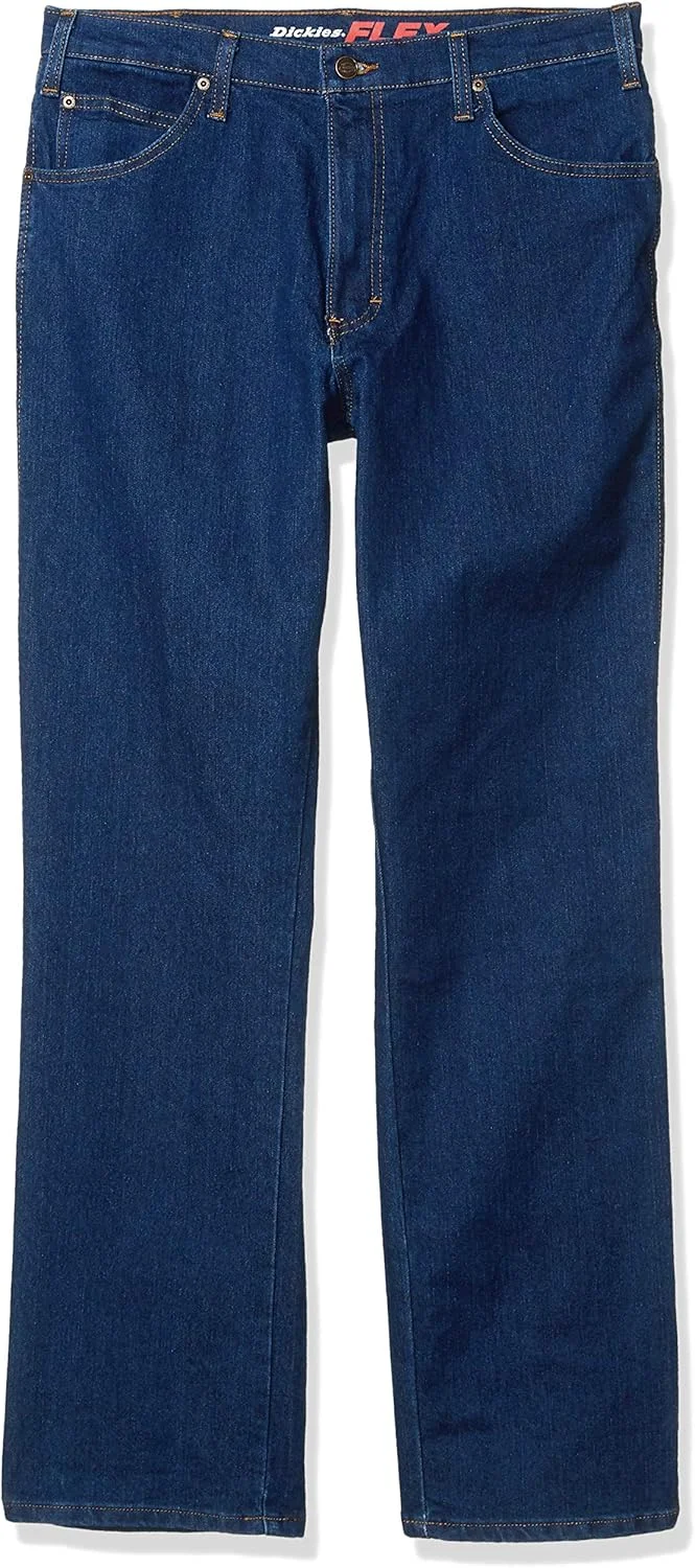 شلوار جین مردانه Dickies با کمر انعطاف پذیر و 5 جیب، عملکرد عالی