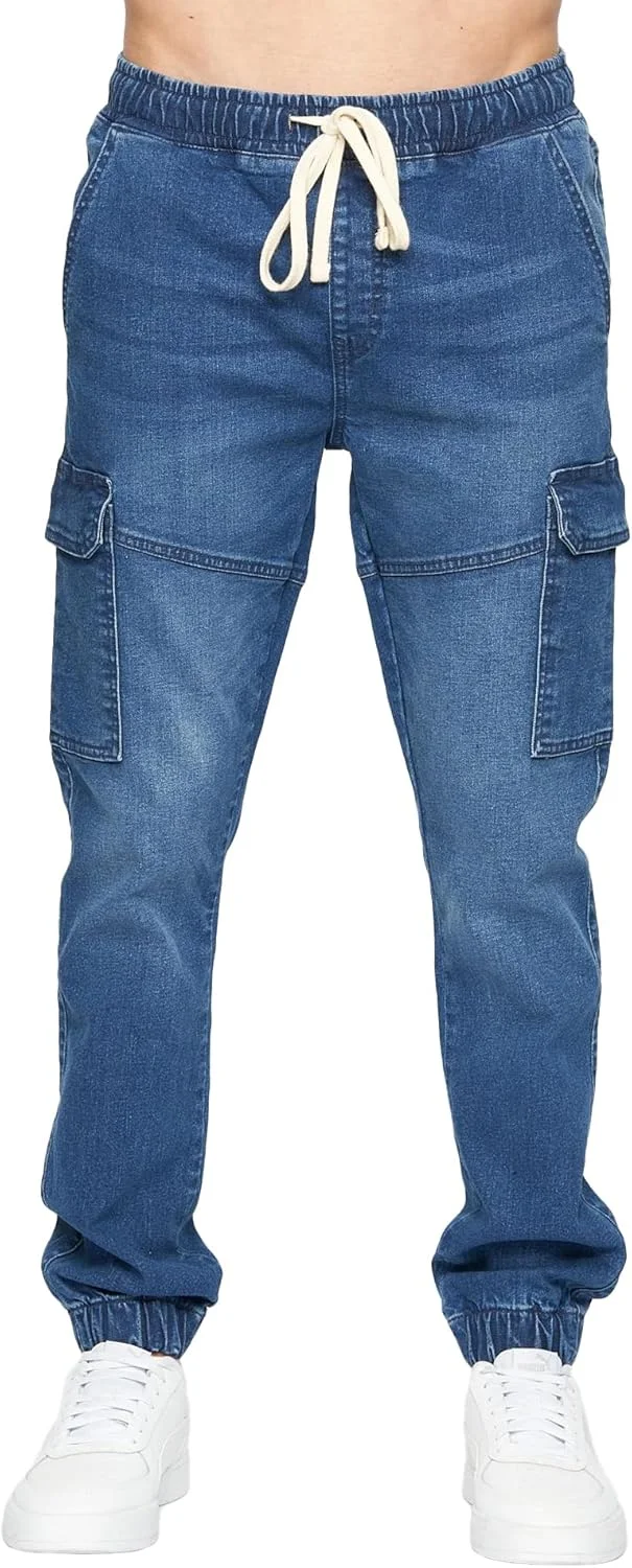 شلوار جین کارگو مردانه کراس‌هچ مدل مالمور با مچ پا کشی