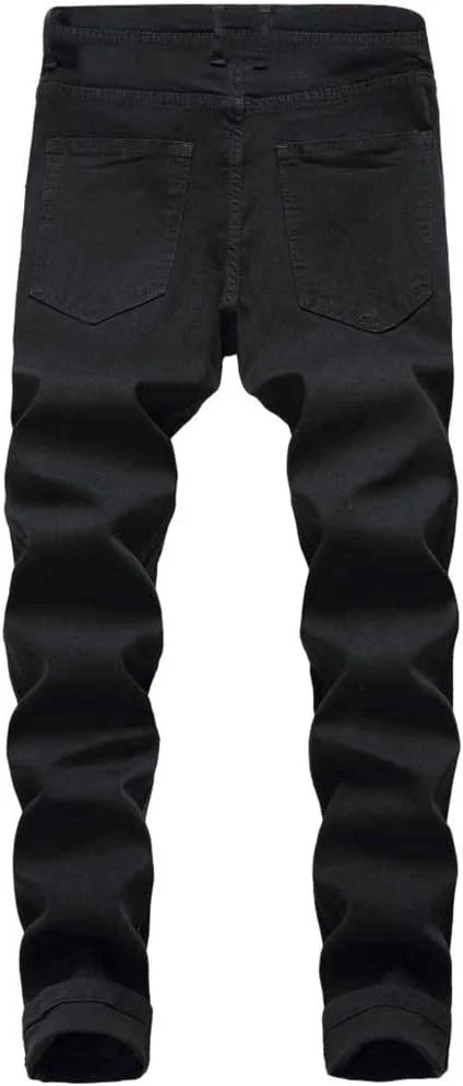 شلوار جین مردانه، جذب و باریک، کشی و پاره