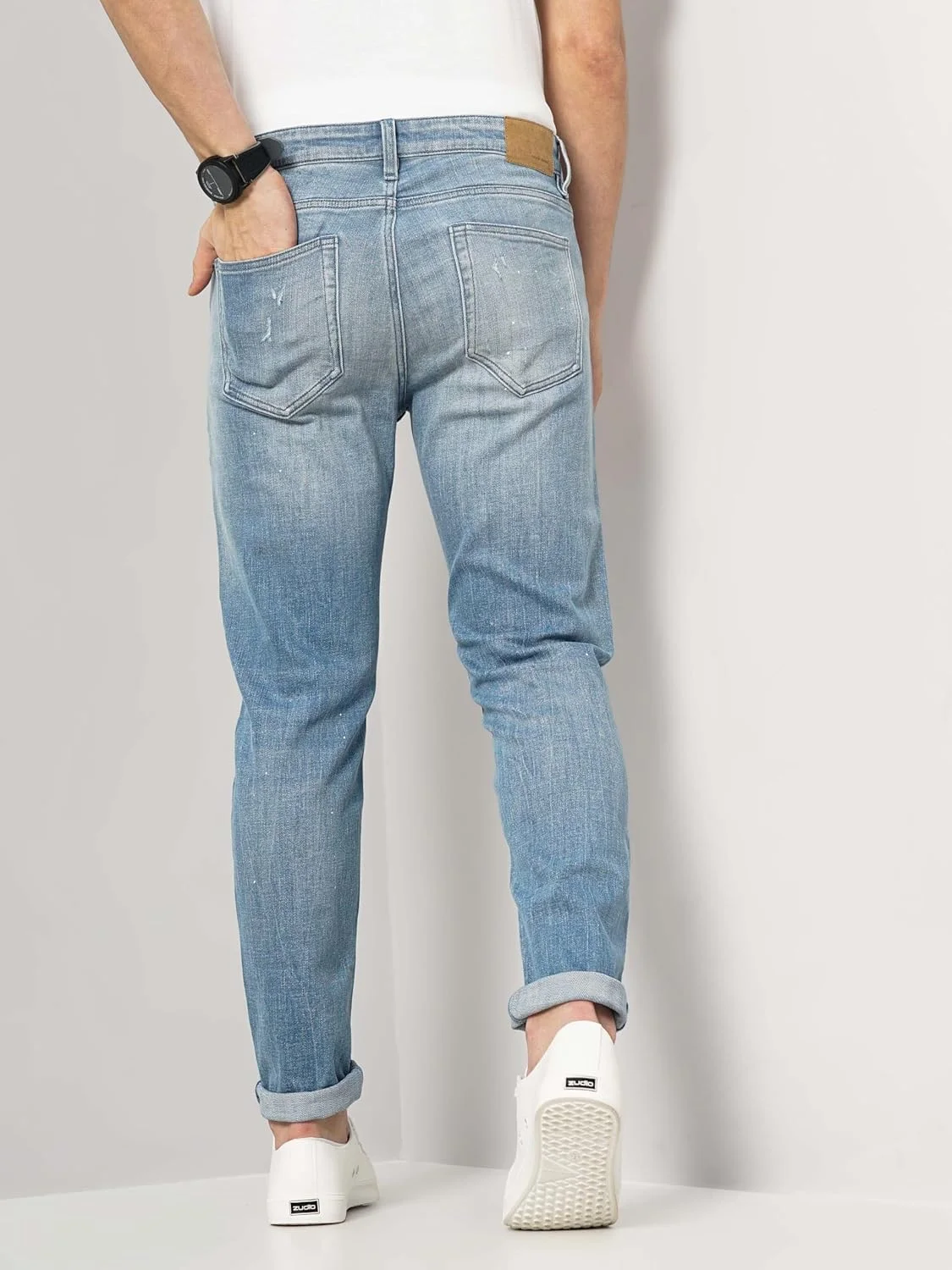 شلوار جین مردانه Celio آبی رنگ، مدل Slim Fit، پنبه ای و طرح دار (3596656047126)