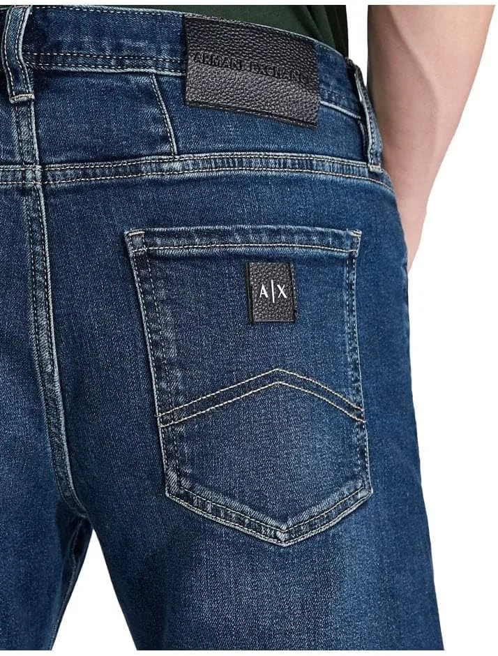 شلوار جین مردانه اسلیم فیت آرمانی اکسچنج با 5 جیب