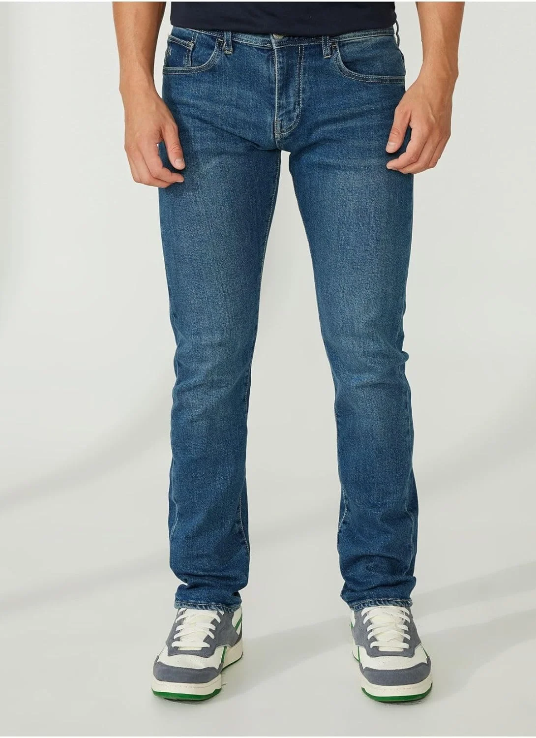 شلوار جین مردانه اسلیم فیت آرمانی اکسچنج مدل 5 جیب