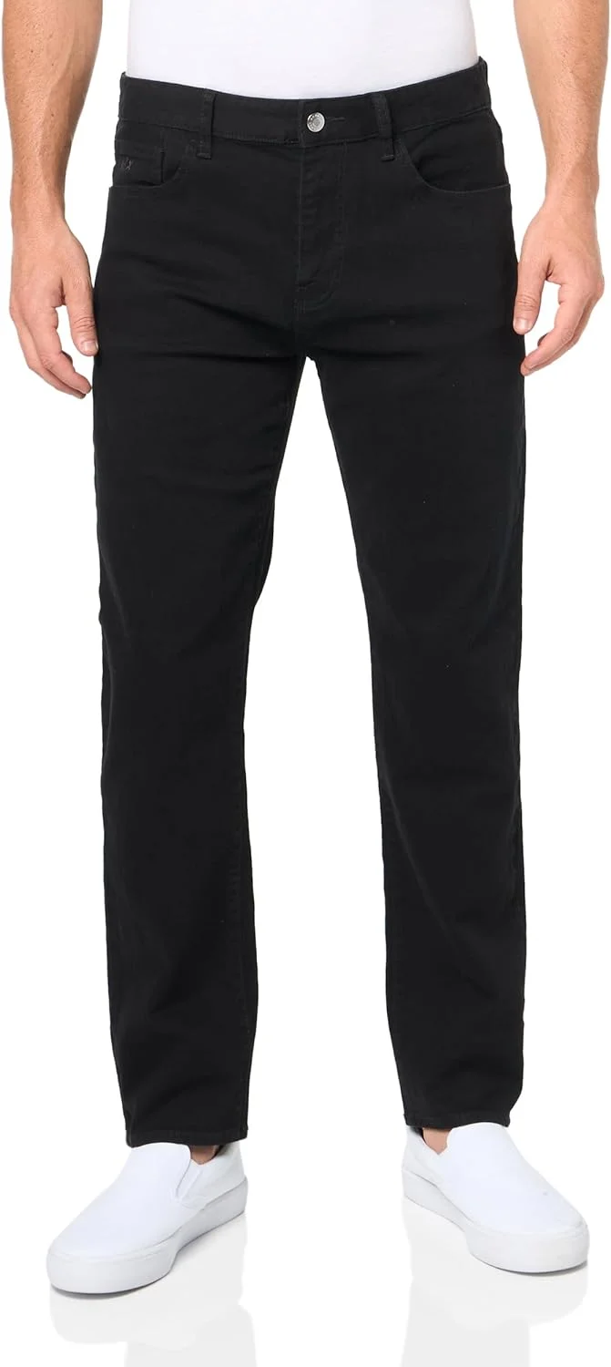 شلوار جین مردانه اسلیم فیت کشی کتان مدل J13 آرمانی اکسچنج