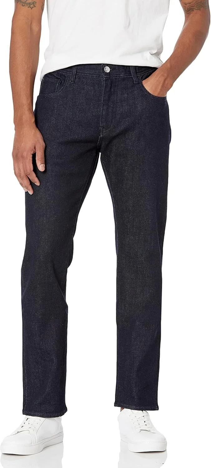 شلوار جین مردانه آرمانی اکسچنج مدل اسلیم فیت با پنج جیب و رنگ تیره