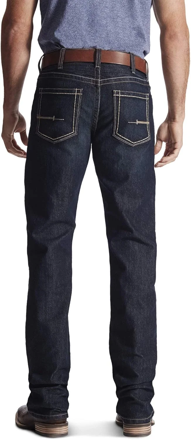 شلوار جین مردانه آریات Rebar M4 با فاق کوتاه و مدل دمپا بوتی DuraStretch